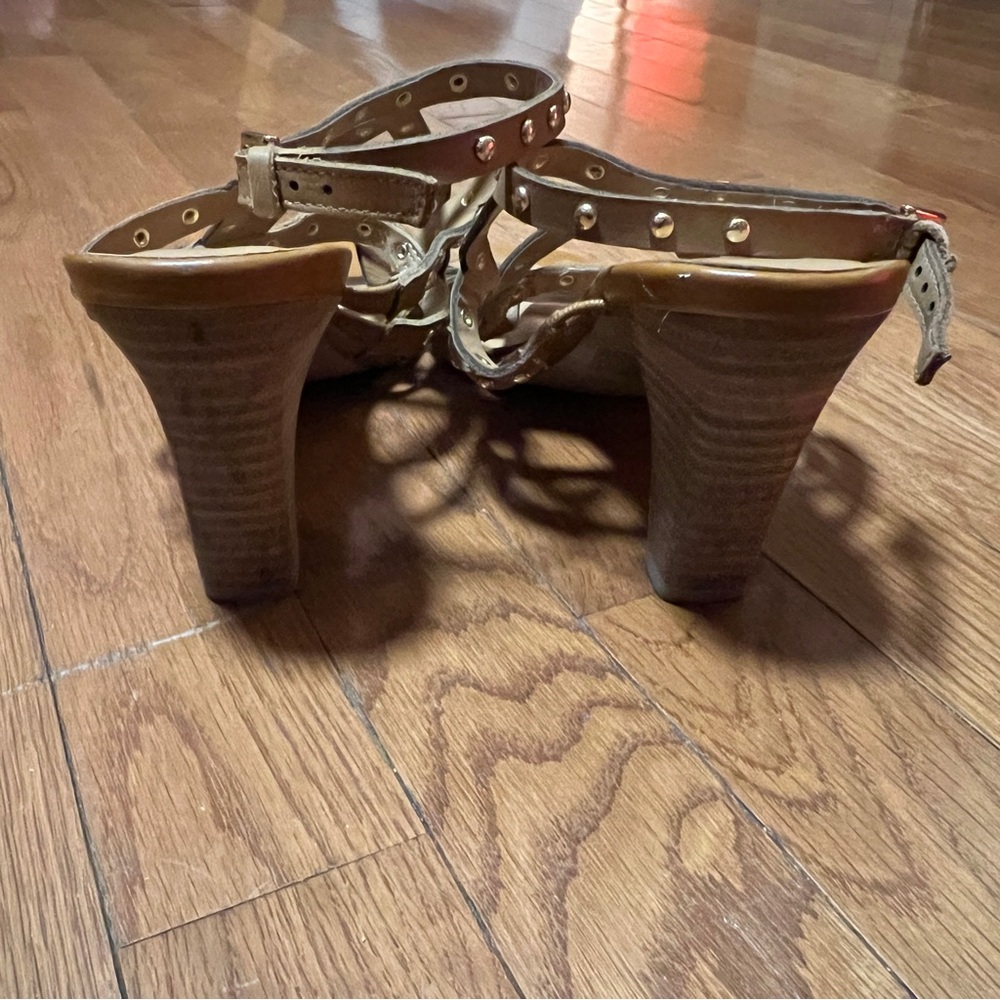 Franco Sarto Strappy Studded High Heel Shoes Sandals - Picture 9 of 12